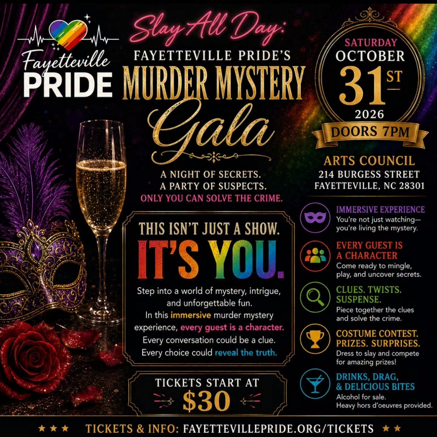 Slay All Day Murder Mystery Gala event poster